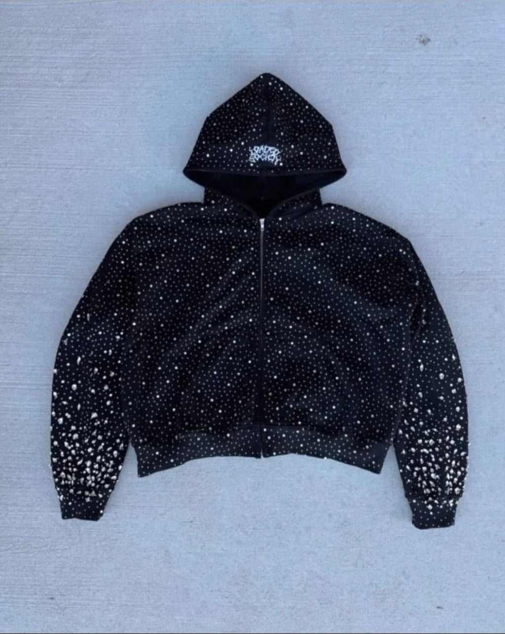 BLACK ZIP UP