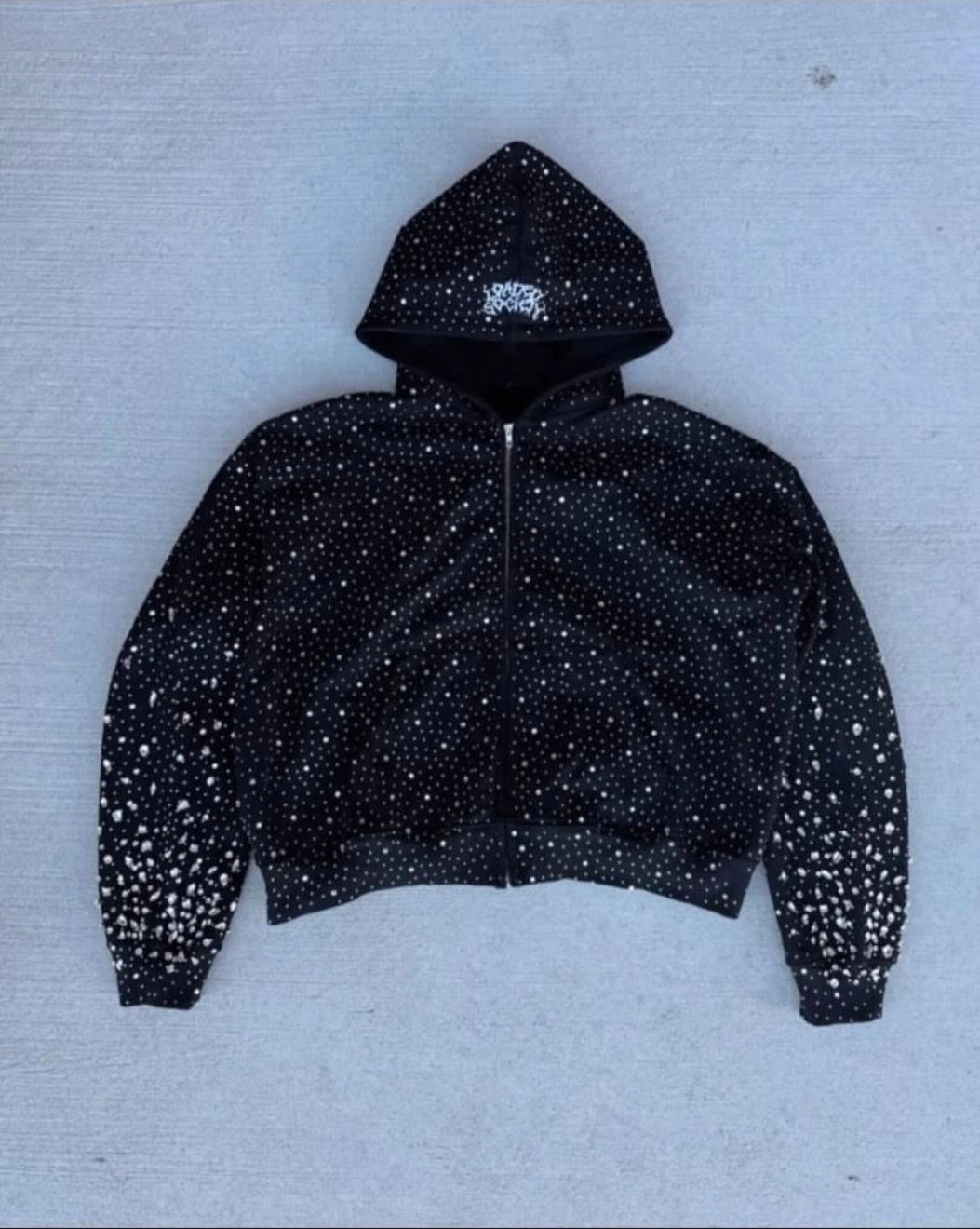BLACK ZIP UP