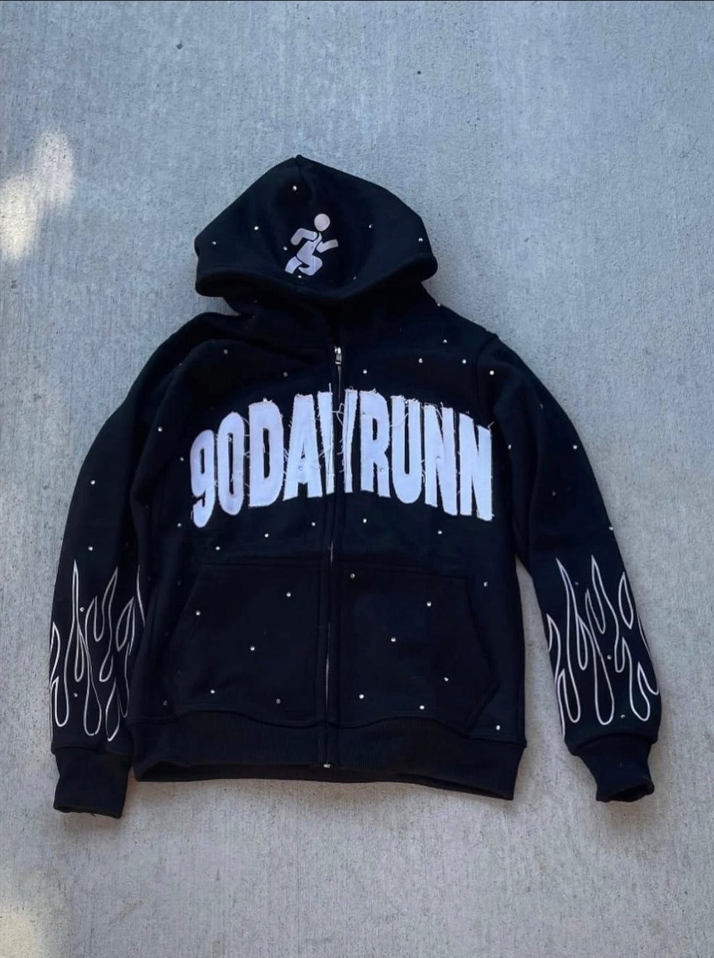 BLACK 90 DAY RUN ZIPUP